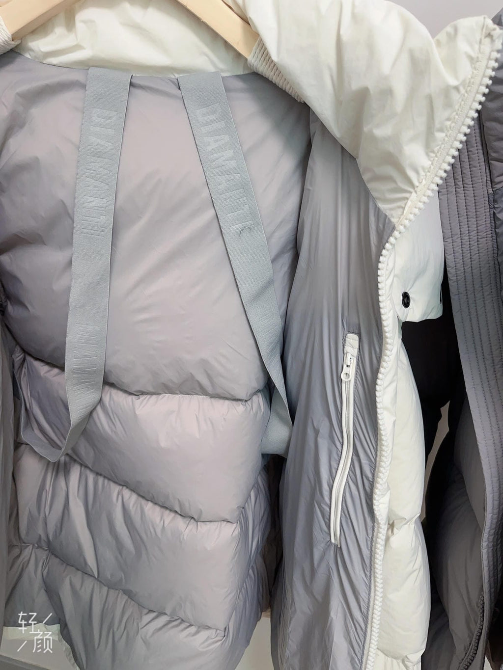 White Duck Down Hooded Jacket Puffy Fluffy Woman Cloud-like Soft Warm Unisex Man Pocket Hood Black 850FP Model2306