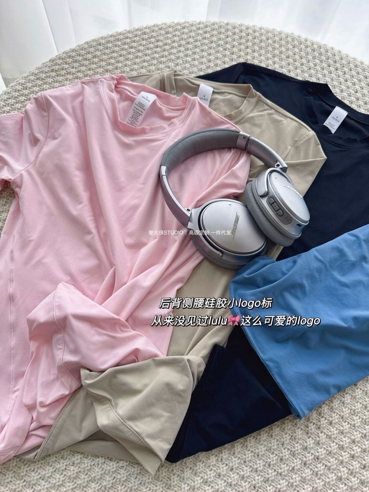 *Lulu Same Style Nulu Double Layer Slim Waist Bare Feel Short Sleeve Casual Sports Ultra Soft Slim Fit Versatile Slimming T Women's T-shirt