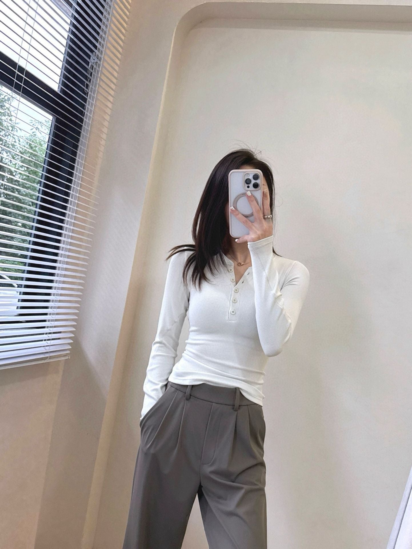 *lulu Same Style Hold Tight Modal Henley Shirt Slim Fit Yoga Fitness Sports Base Layer T Women's T-shirt