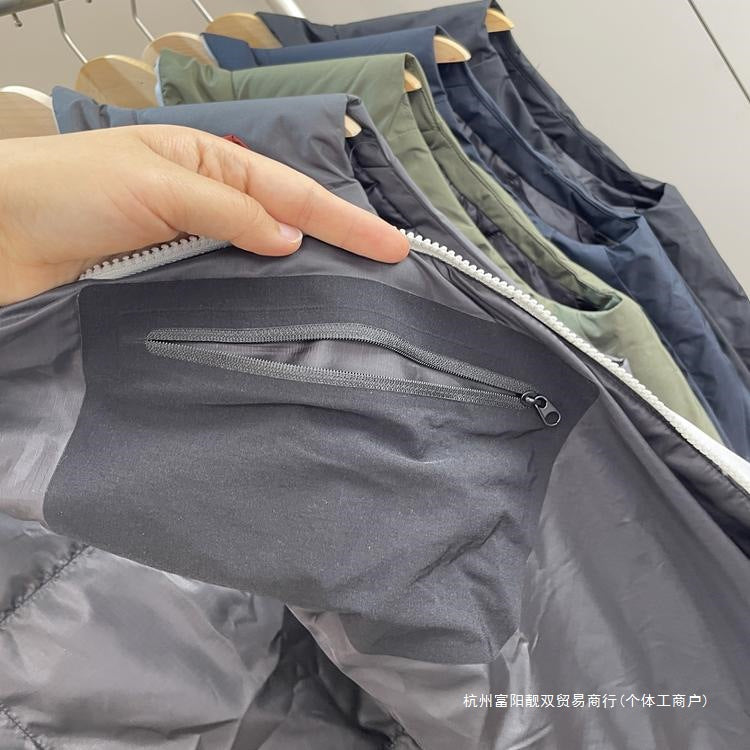 "Bird"AT0M Series！Warmer than down P Cotton！Autumn and Winter Men's Export Stand Collar Vest