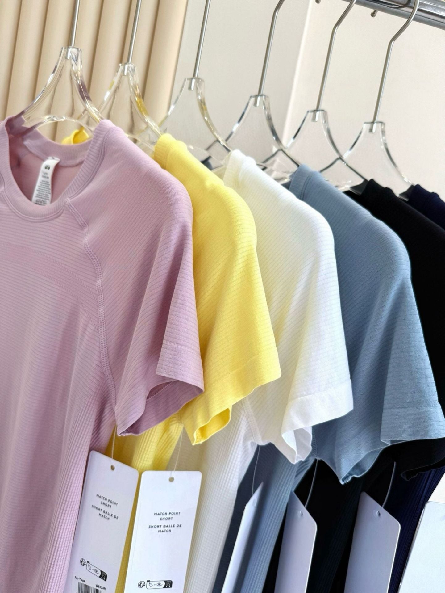 *ALO Nude Seamless Running Short Sleeve Summer Quick-Dry Sports Fitness Running Training Breathable Yoga One-Piece Fabric T