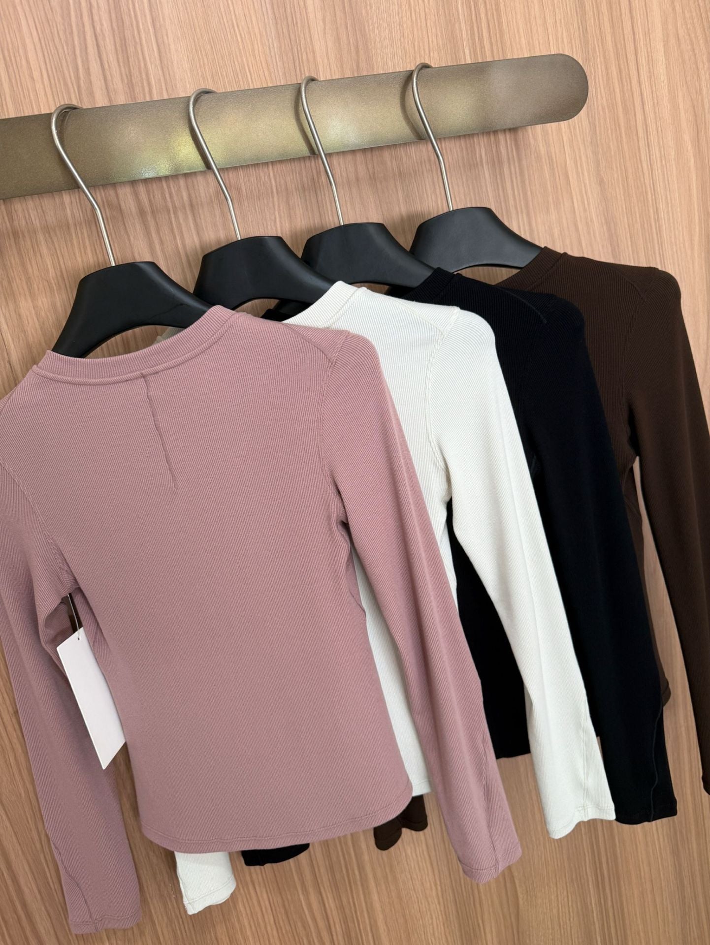 *lulu Same Style Hold Tight Modal Henley Shirt Slim Fit Yoga Fitness Sports Base Layer T Women's T-shirt