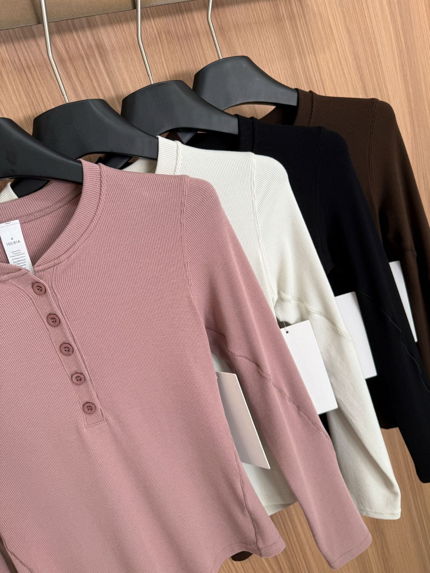 *lulu Same Style Hold Tight Modal Henley Shirt Slim Fit Yoga Fitness Sports Base Layer T Women's T-shirt