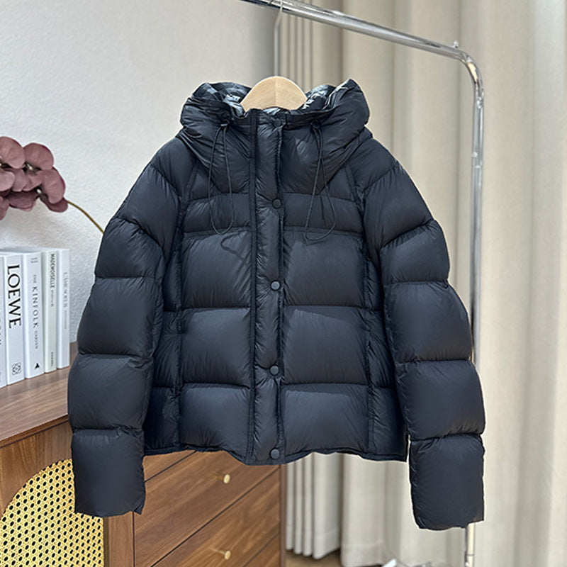 Ultra-Light High Fill Power White Goose Down Jacket Anti-Leakage Tech & Breathable Nylon Shell 90% Northern White Goose Down Parka - 800FP Fluffy Warmth with Innovative Anti-Down Stitching