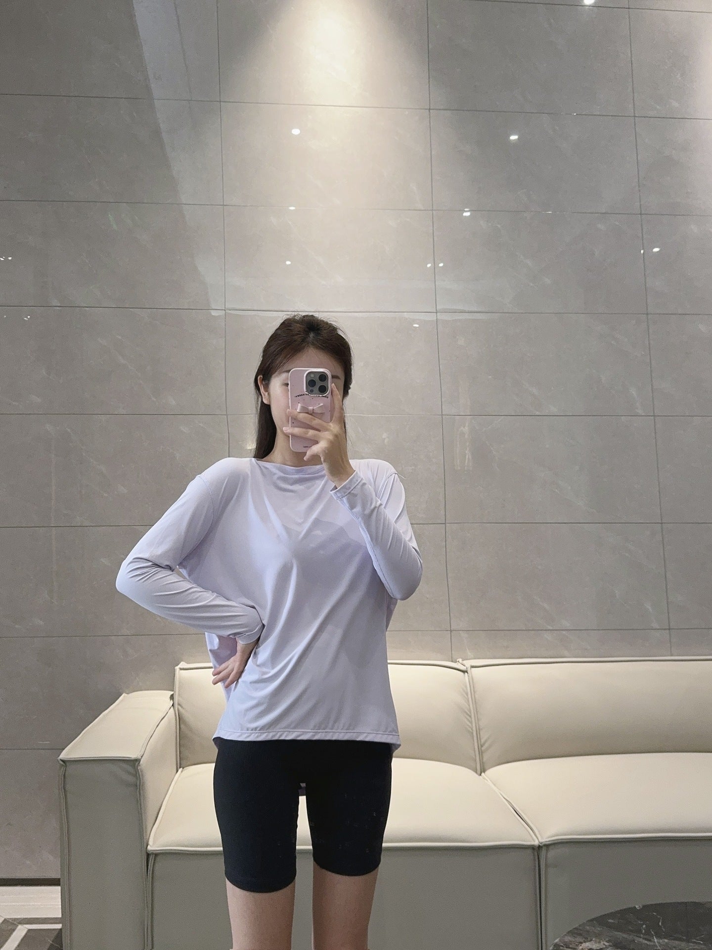 Action Yoga Wear Sun Protection Cool Sports Top Long Sleeve Versatile Base Layer Casual active wear woman