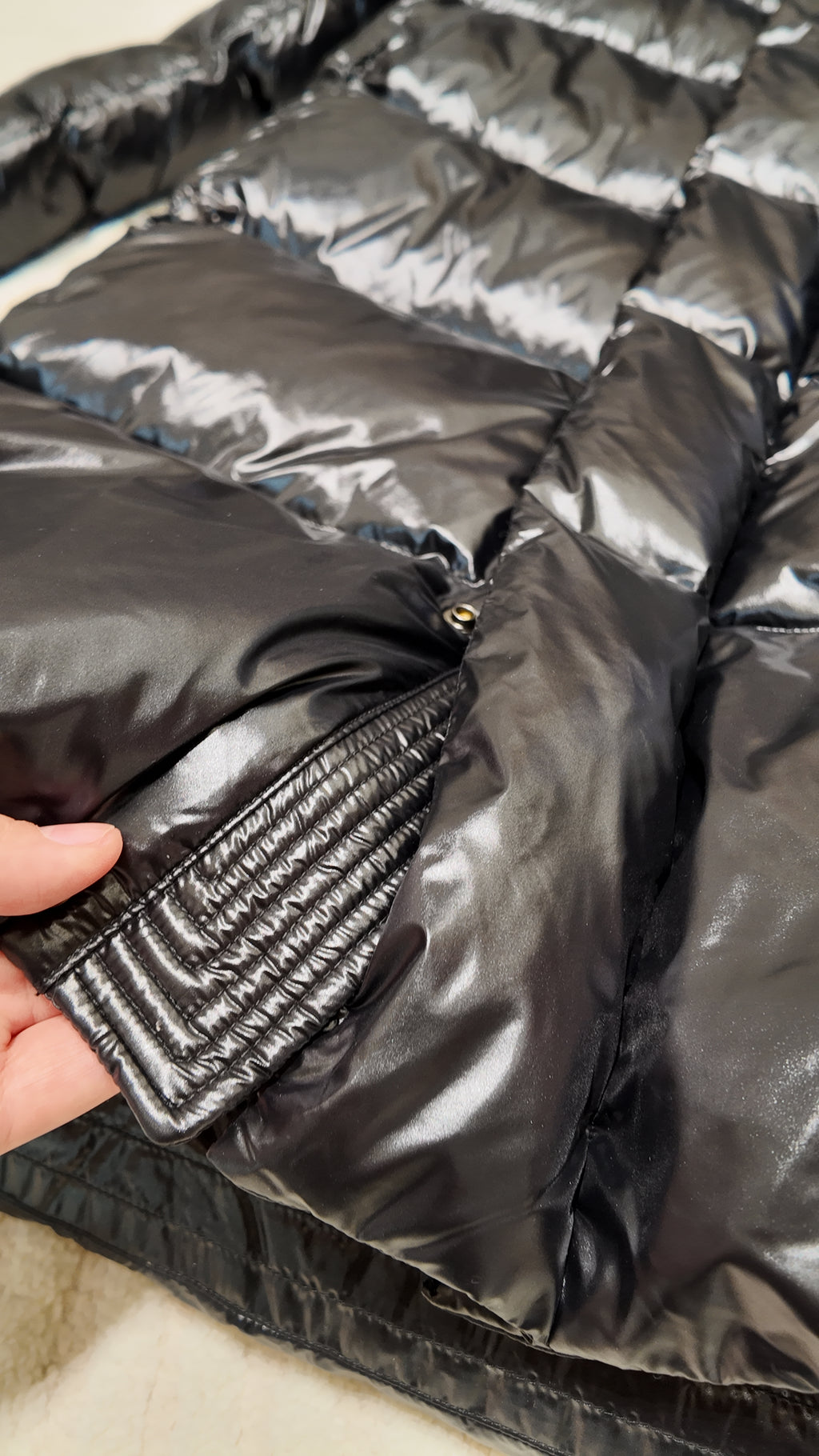 Long Duck Down Jacket With 7  horizontal baffles Hooded Warm Puffy Unisex Women Black White Grey Easy Clean 850FP model2360