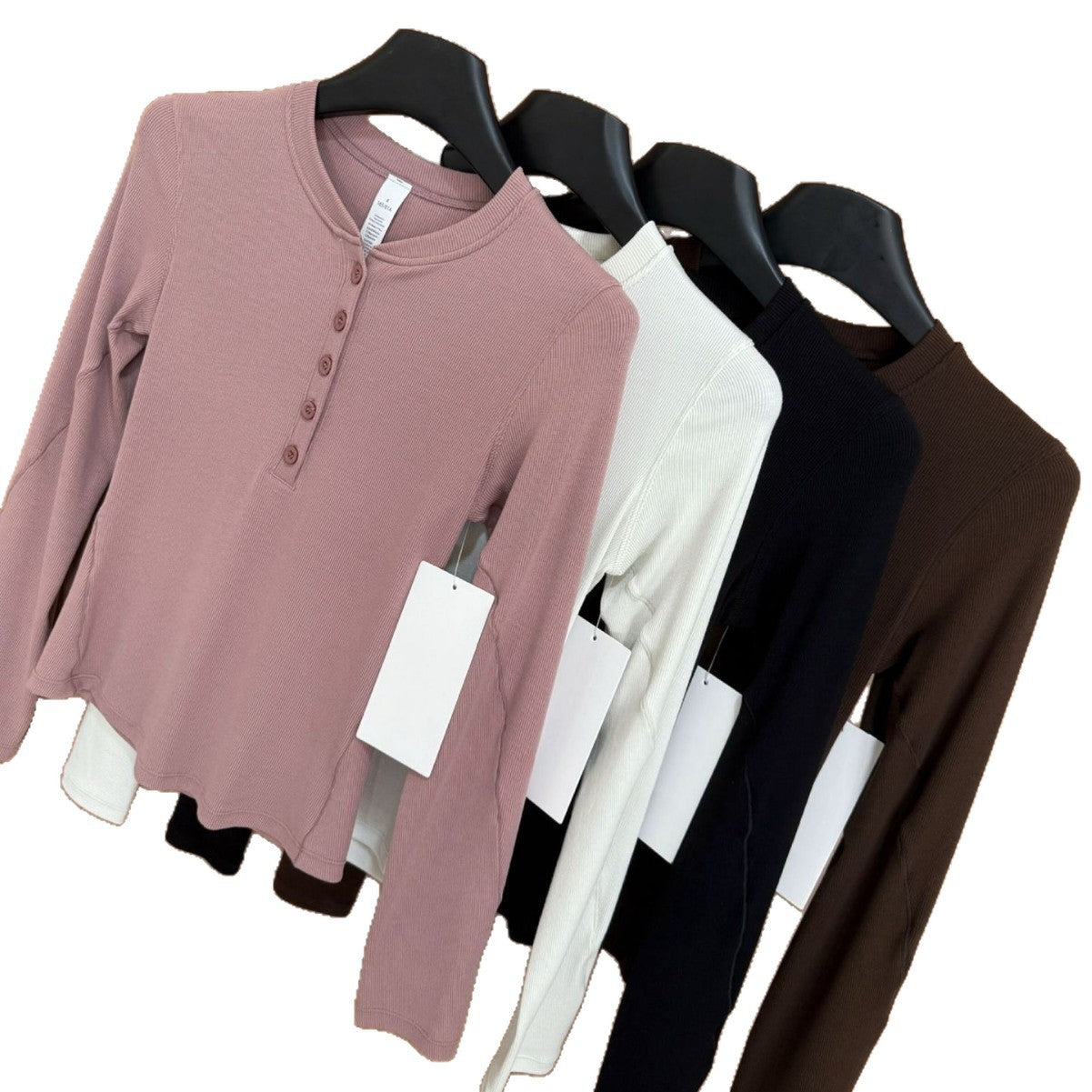 *lulu Same Style Hold Tight Modal Henley Shirt Slim Fit Yoga Fitness Sports Base Layer T Women's T-shirt