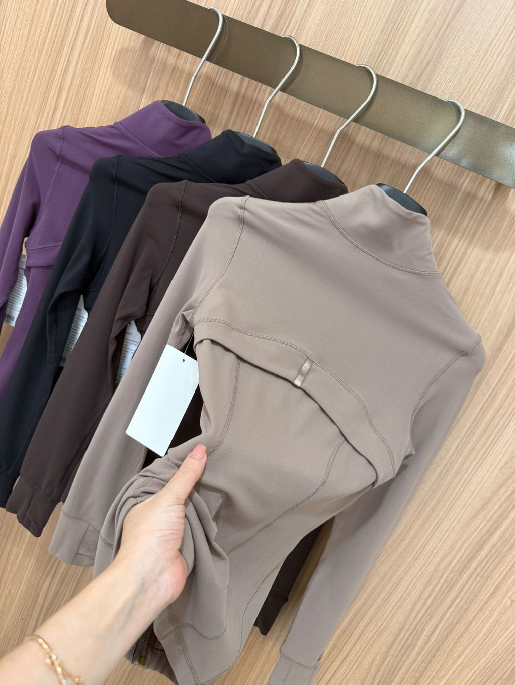 *define Gold Zipper Stand Collar Yoga Shirt lulu The same style slim-fit slimming sports fitness running jacket coat