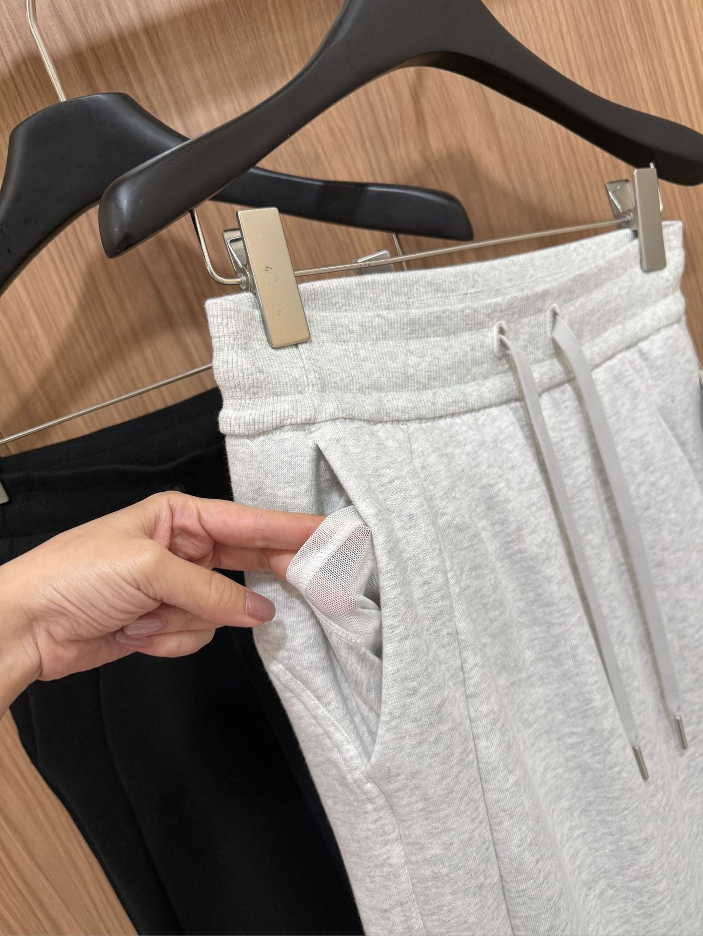 Scub Fleece-Lined High-Waisted Drawstring Wide-Leg Pants Warm Casual Versatile Slimming Autumn Winter Floor-Length Sweatpants 1266