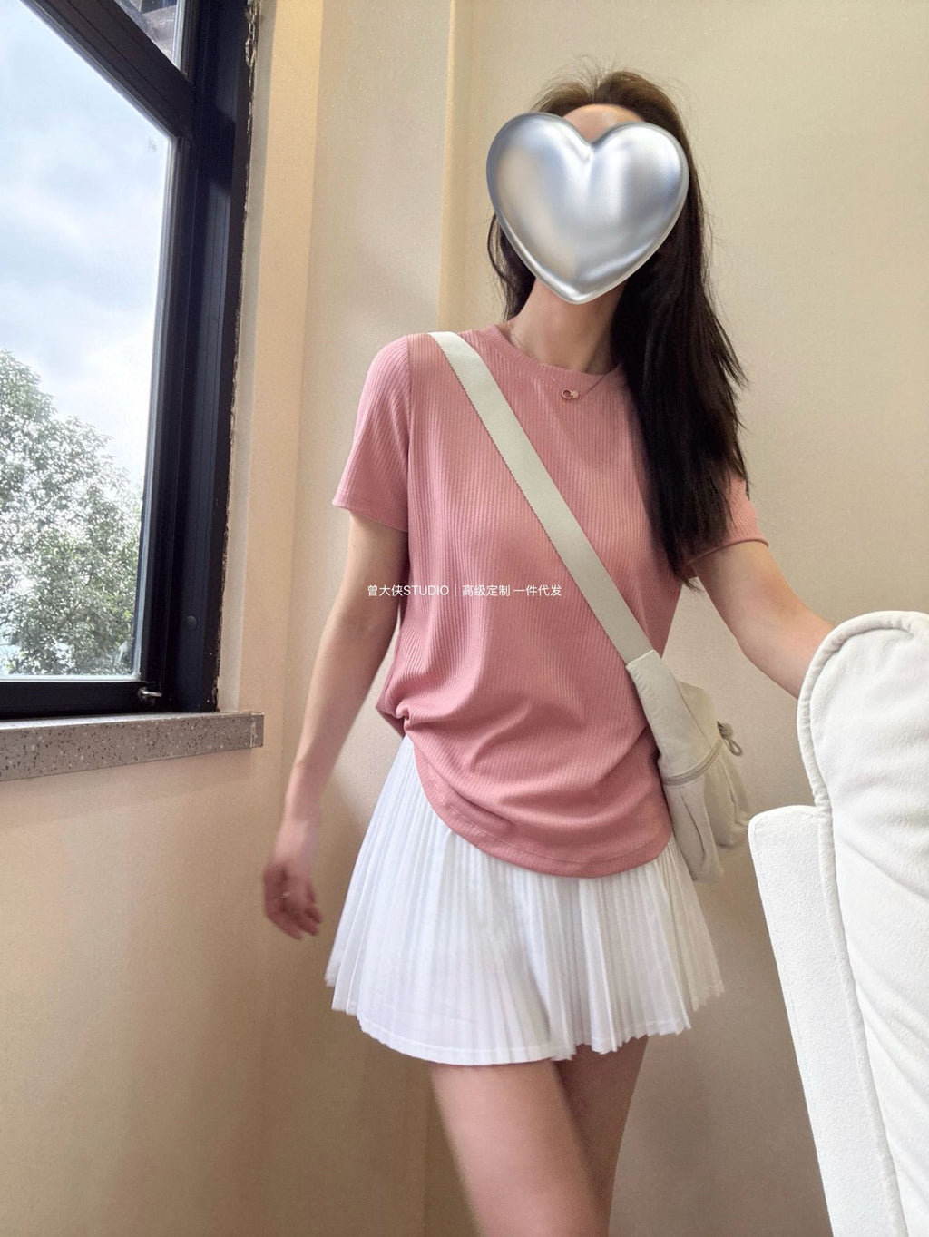 *Alo Curved Hem Short Sleeve25Summer Outdoor Casual Basic Anti-Stripe Versatile Breathable Round Neck Slimming T New T-shirt