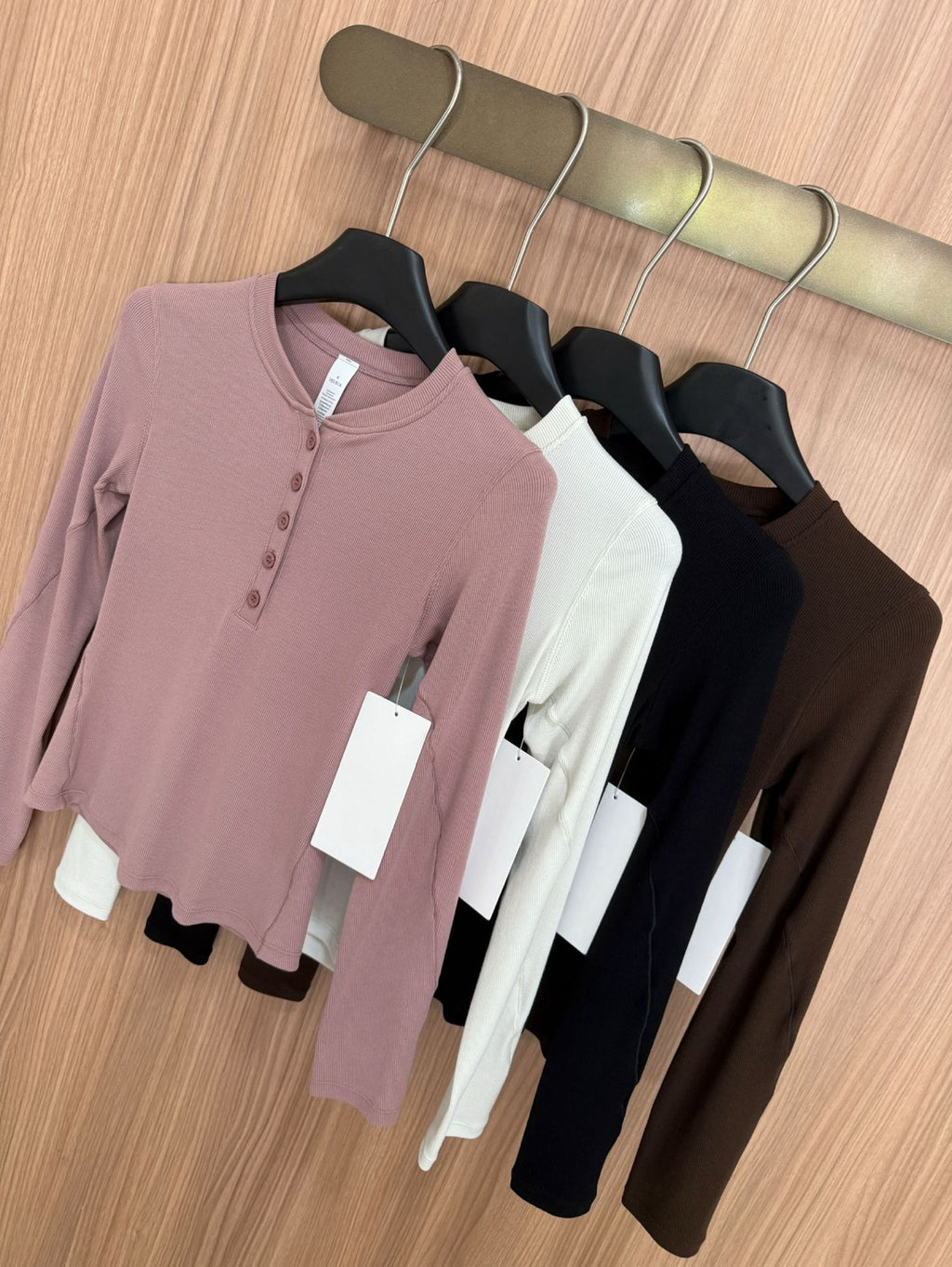 *lulu Same Style Hold Tight Modal Henley Shirt Slim Fit Yoga Fitness Sports Base Layer T Women's T-shirt