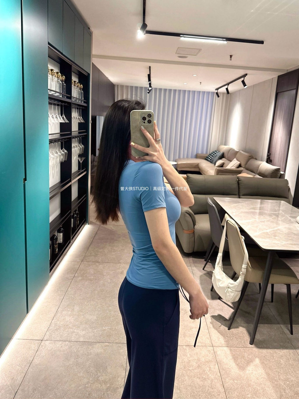 *Lulu Same Style Nulu Double Layer Slim Waist Bare Feel Short Sleeve Casual Sports Ultra Soft Slim Fit Versatile Slimming T Women's T-shirt