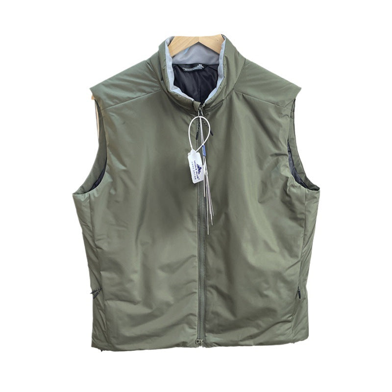 "Bird"AT0M Series！Warmer than down P Cotton！Autumn and Winter Men's Export Stand Collar Vest