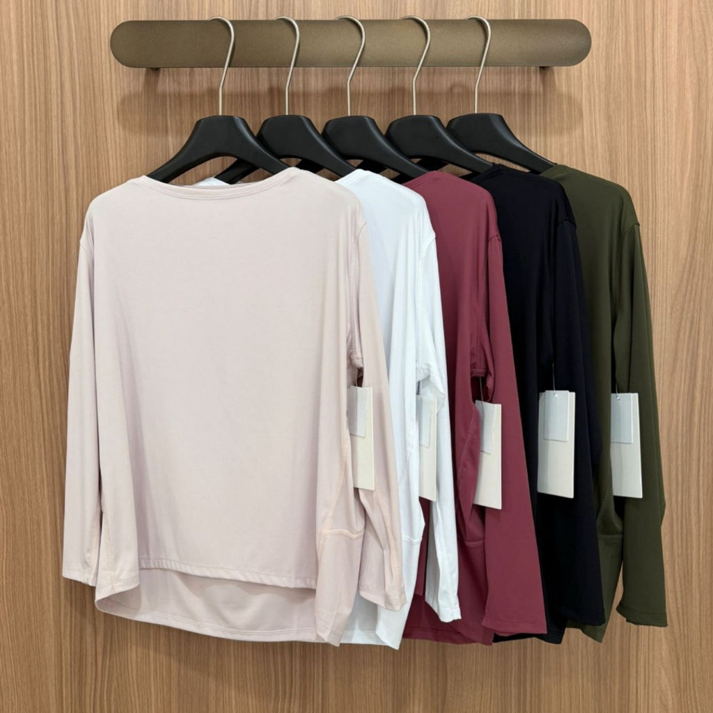 *lulu Same Style Action Loose Sun Protection Long Sleeve Women's Turtle Neck Sports Running Fitness Quick-Dry Breathable T Shirt