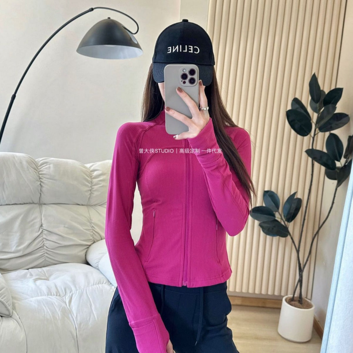 *Define Short Threaded Jacket lulu Yoga clothing for women, slim-fit outdoor fitness sun-protective sports slimming jacket