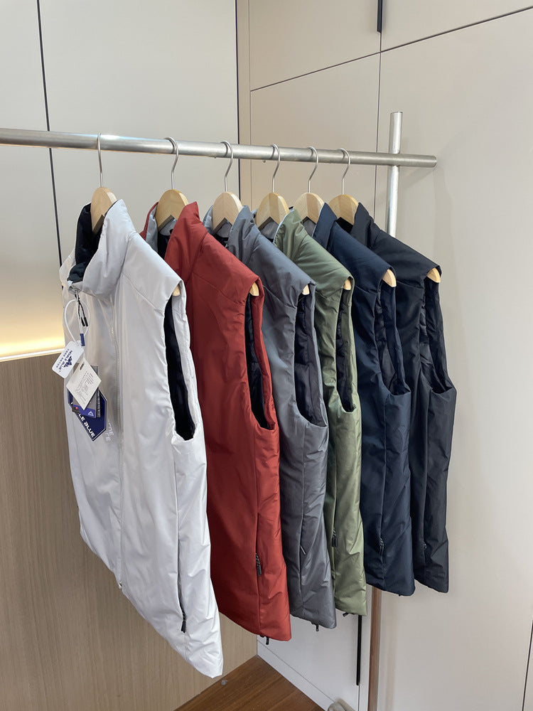 "Bird"AT0M Series！Warmer than down P Cotton！Autumn and Winter Men's Export Stand Collar Vest