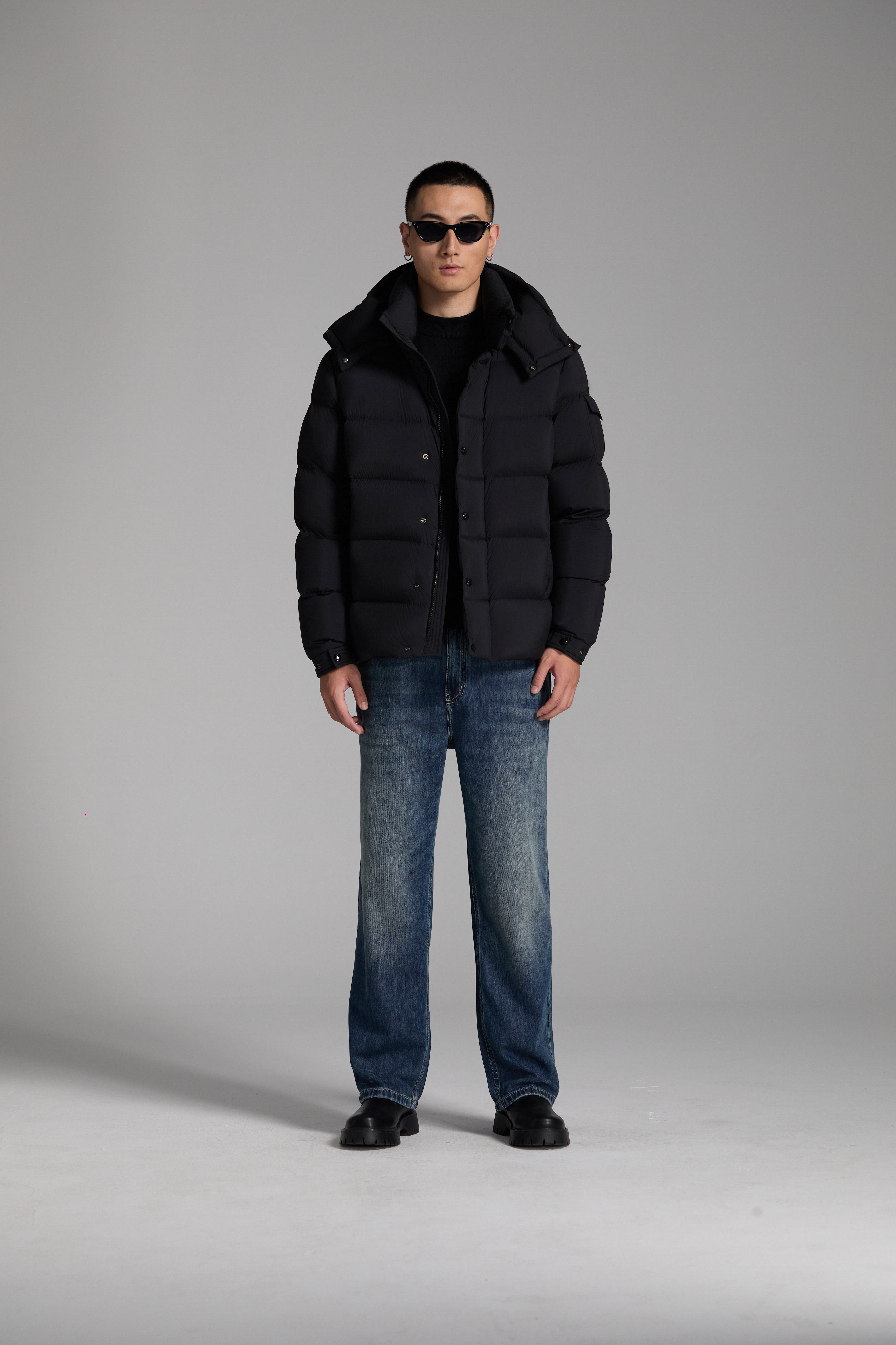 Goose Down jacket puffer fluffy warm unisex woman man easy clean hat light