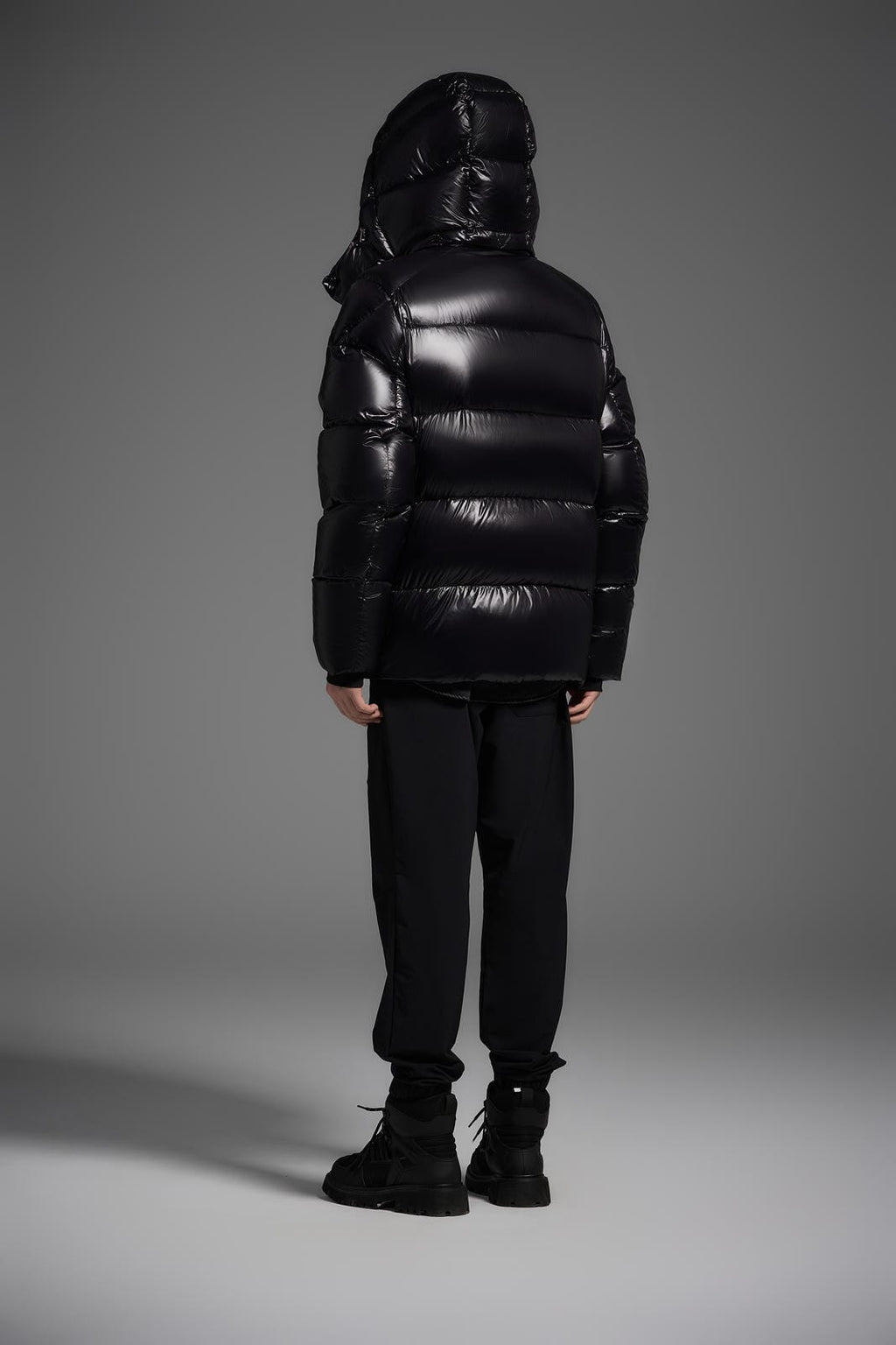 White Duck Down Hooded Jacket Puffy Fluffy Unisex Cloud-like Soft Warm Unisex Man Pocket Hood Black 850FP model 2306