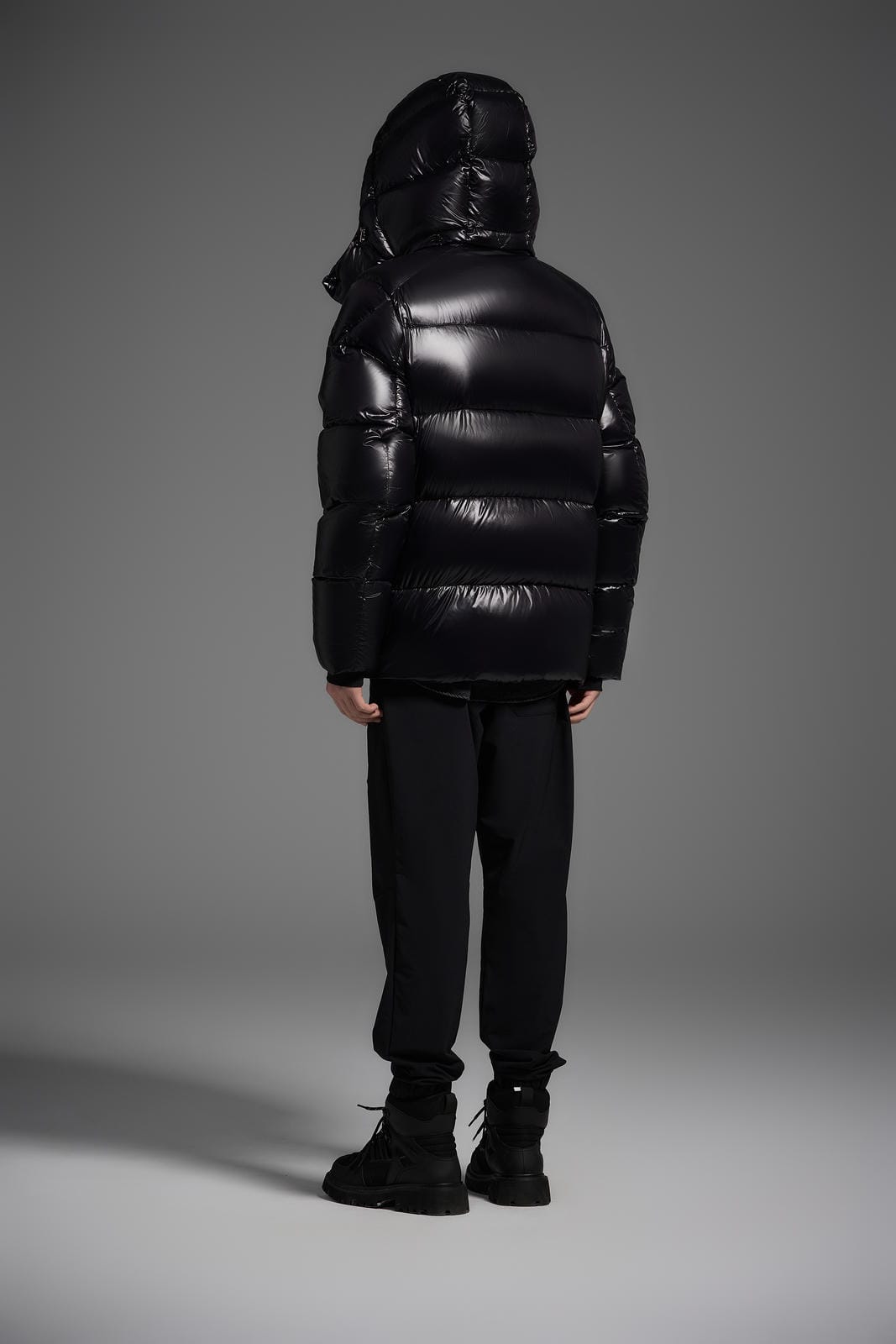 White Duck Down Hooded Jacket Puffy Fluffy Unisex Cloud-like Soft Warm Unisex Man Pocket Hood Black 850FP model 2306