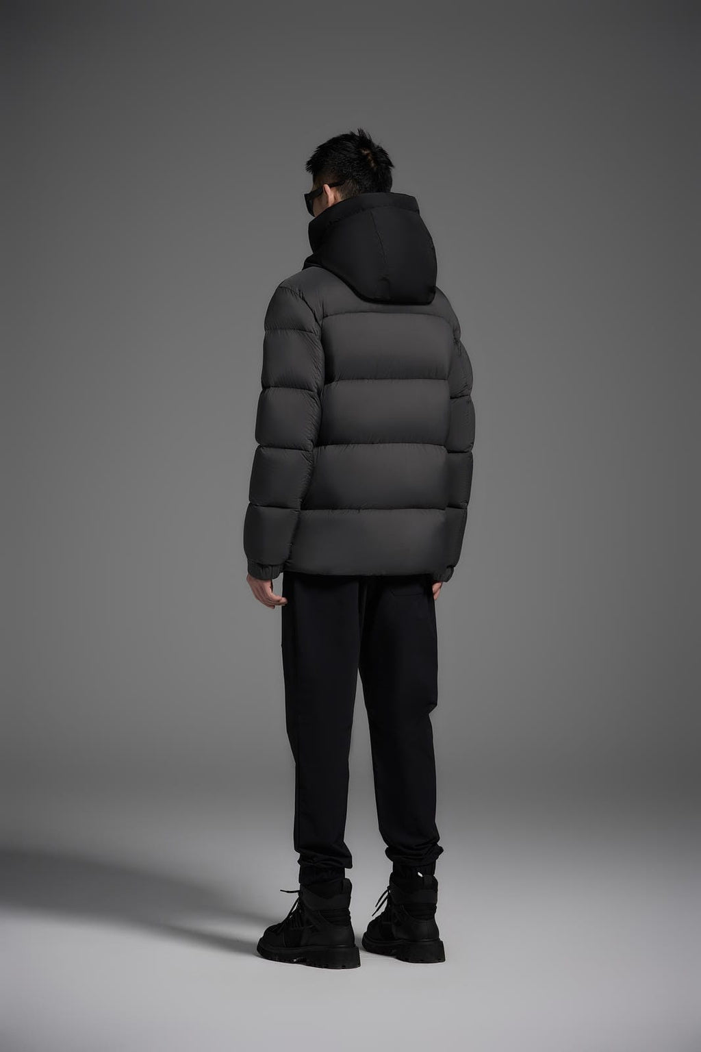 Goose Down Jacket Coat Warm Black Dark Color Unisex Hooded 850FP Toasty Cozy Soft Downy Lightweight model 2319