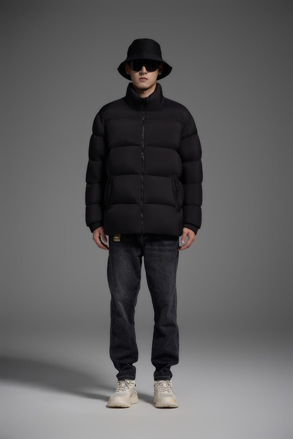 Duck down jacket With Hood Man Women Unisex Warm Black Easy Clean Classic Lightweight model 2452