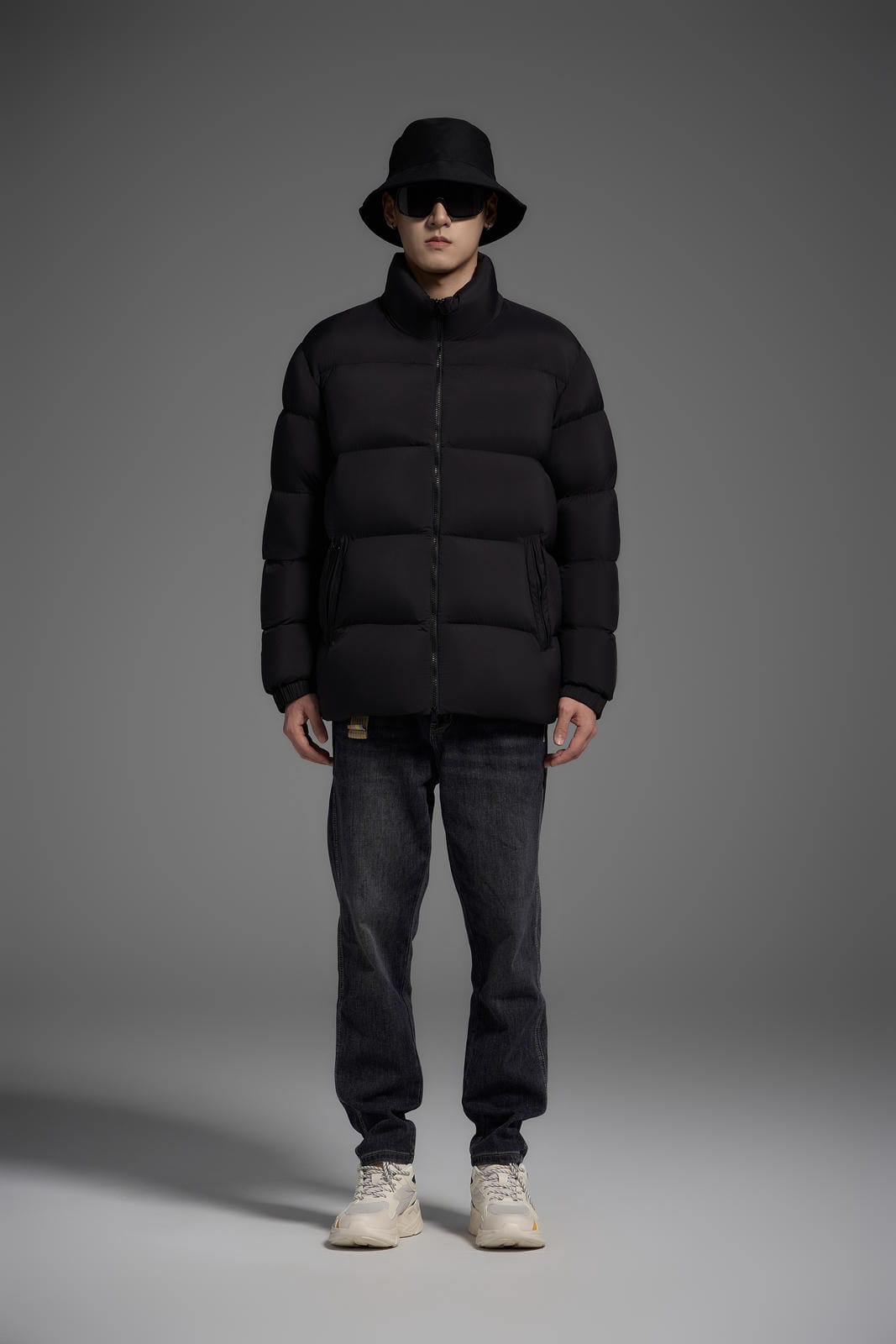 Duck down jacket With Hood Man Women Unisex Warm Black Easy Clean Classic Lightweight model 2452